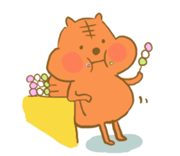 Gluttony sticker of gluttonous squirrel sticker #7579114