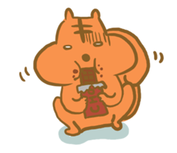 Gluttony sticker of gluttonous squirrel sticker #7579121