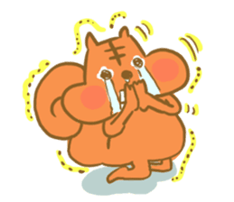 Gluttony sticker of gluttonous squirrel sticker #7579125