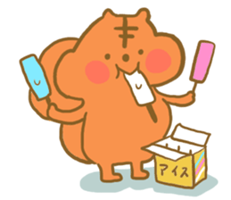 Gluttony sticker of gluttonous squirrel sticker #7579126