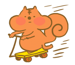 Gluttony sticker of gluttonous squirrel sticker #7579130