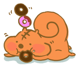 Gluttony sticker of gluttonous squirrel sticker #7579134