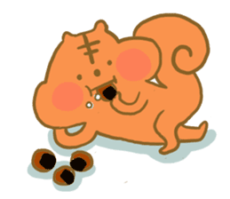 Gluttony sticker of gluttonous squirrel sticker #7579137