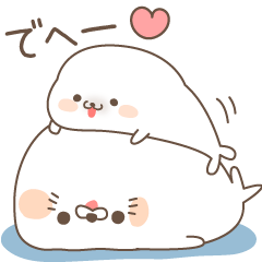 cute seal and Stinging tongue seal
