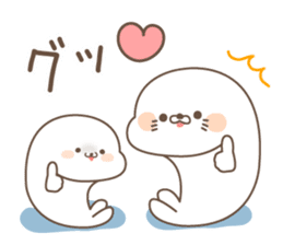 cute seal and Stinging tongue seal sticker #7579662