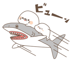 cute seal and Stinging tongue seal sticker #7579664