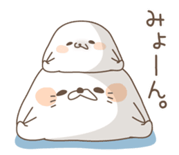 cute seal and Stinging tongue seal sticker #7579667