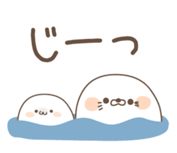 cute seal and Stinging tongue seal sticker #7579669