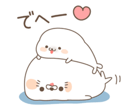 cute seal and Stinging tongue seal sticker #7579672