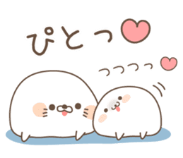 cute seal and Stinging tongue seal sticker #7579673