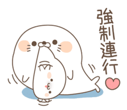 cute seal and Stinging tongue seal sticker #7579677