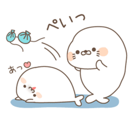 cute seal and Stinging tongue seal sticker #7579682