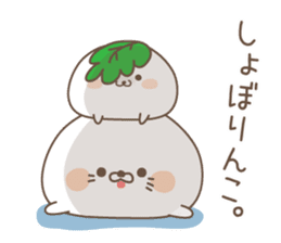 cute seal and Stinging tongue seal sticker #7579686