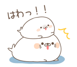 cute seal and Stinging tongue seal sticker #7579687