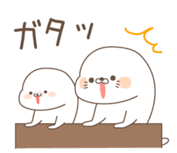 cute seal and Stinging tongue seal sticker #7579689