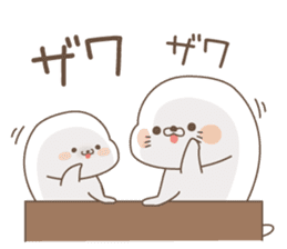 cute seal and Stinging tongue seal sticker #7579690