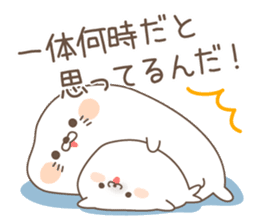 cute seal and Stinging tongue seal sticker #7579697
