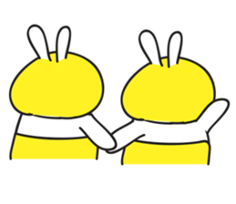 A Rabbit with yellow suit sticker #7579981