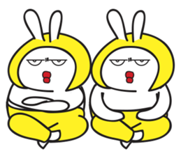 A Rabbit with yellow suit sticker #7579982