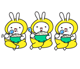 A Rabbit with yellow suit sticker #7579984