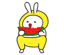A Rabbit with yellow suit sticker #7579985