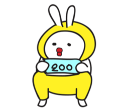 A Rabbit with yellow suit sticker #7579986