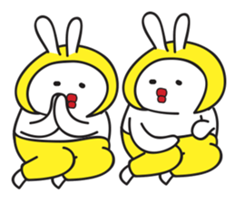 A Rabbit with yellow suit sticker #7579989