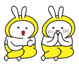 A Rabbit with yellow suit sticker #7579990