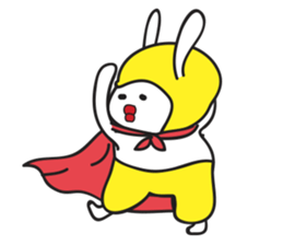 A Rabbit with yellow suit sticker #7579996