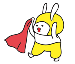 A Rabbit with yellow suit sticker #7579997