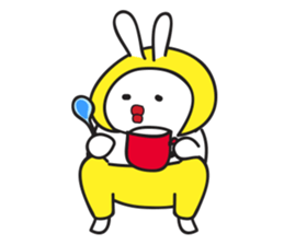 A Rabbit with yellow suit sticker #7580001