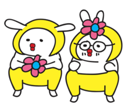 A Rabbit with yellow suit sticker #7580002