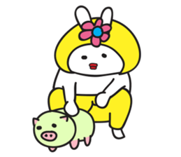 A Rabbit with yellow suit sticker #7580003