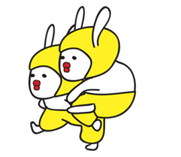 A Rabbit with yellow suit sticker #7580005