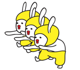 A Rabbit with yellow suit sticker #7580006