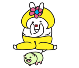 A Rabbit with yellow suit sticker #7580012