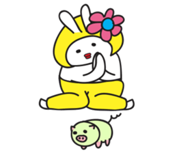 A Rabbit with yellow suit sticker #7580014