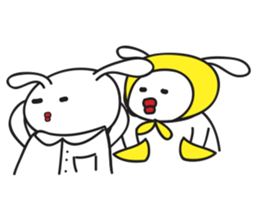 A Rabbit with yellow suit sticker #7580017