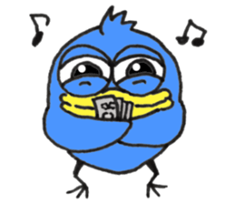 Blue bird of the happiness sticker #7581942