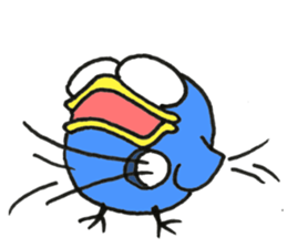 Blue bird of the happiness sticker #7581945