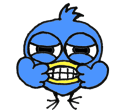 Blue bird of the happiness sticker #7581951