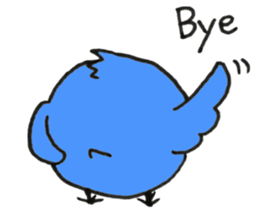 Blue bird of the happiness sticker #7581961