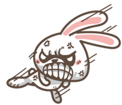 Rabbit bad guy sticker #7582381