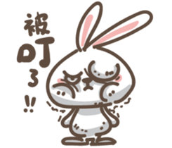 Rabbit bad guy sticker #7582391