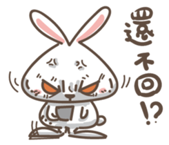 Rabbit bad guy sticker #7582397