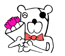 capten bear man sticker #7583022