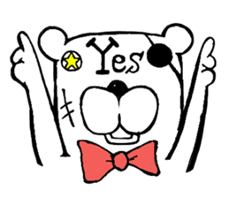 capten bear man sticker #7583023