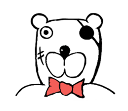 capten bear man sticker #7583025