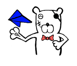 capten bear man sticker #7583034