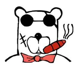 capten bear man sticker #7583037